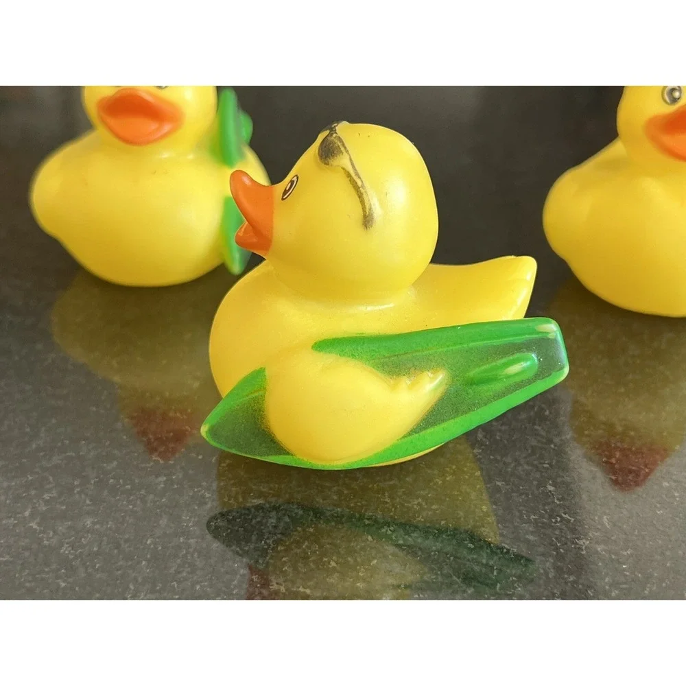 SURFER DUCKIE - Lot of 3 Rubber‎ Ducky Toy Ducks With Sunglasses & Surfboard 2